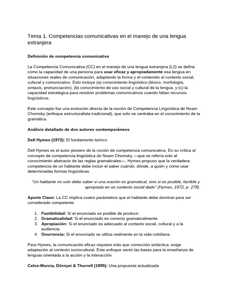 Competencias Comunicativas en Lenguas Extranjeras | PDF | Evaluación ...