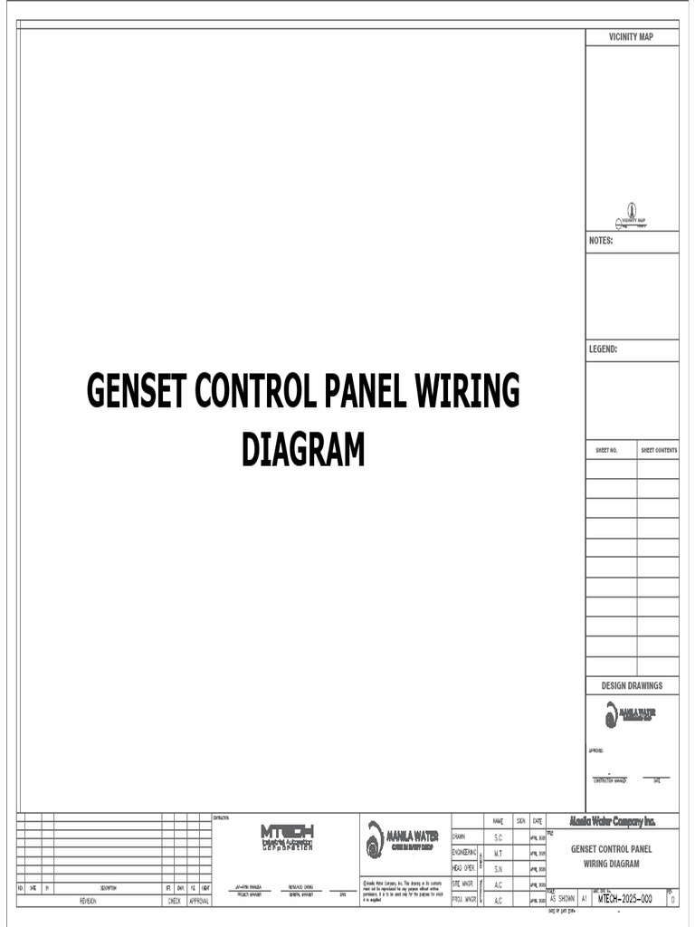 Genset Control Panel Wiring Diagram | PDF | Programmable Logic ...