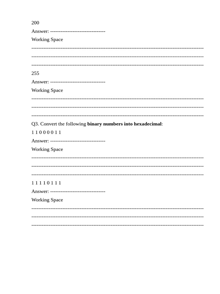 Binary to Hexadecimal Conversion Guide | PDF