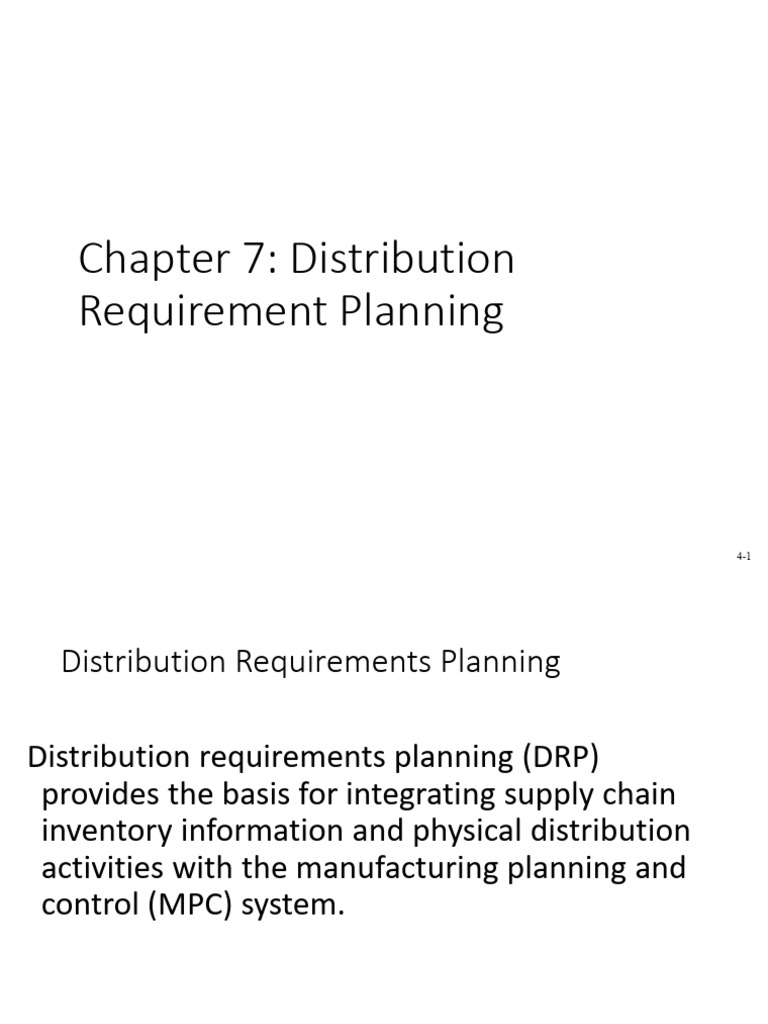 Optimizing Distribution Requirements Planning | PDF | Forecasting ...