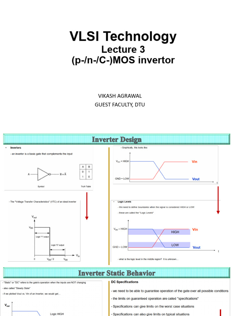 CMOS Inverter Analysis and Applications | PDF | Cmos | Integrated Circuit