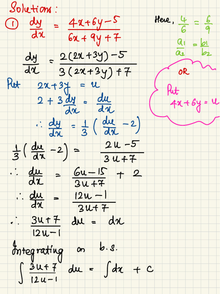 Differential Equations Solutions Guide | PDF