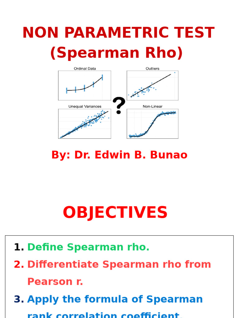 Understanding Spearman's Rho Test | PDF | Spearman's Rank Correlation ...