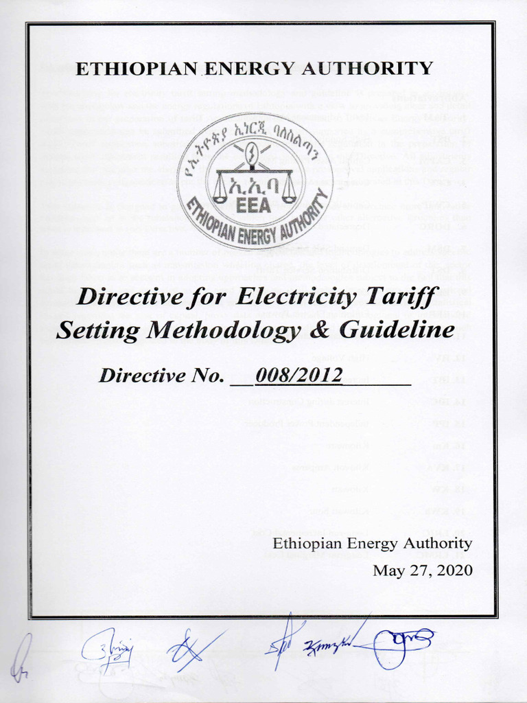 Electricity Tariff Setting Guidelines | PDF | Expense | Depreciation