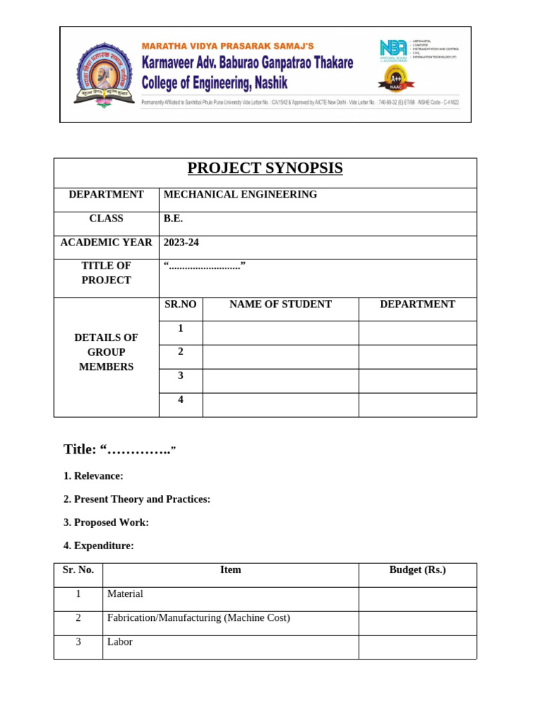 Mechanical Engineering Project Overview | PDF