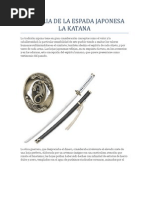Historia de La Espada Japonesa La Katana