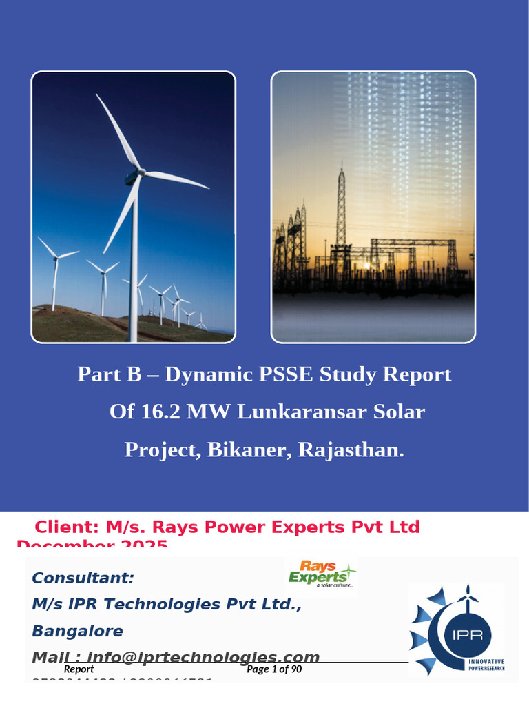 Dynamic PSSE Study for 16.2 MW Solar Project | PDF | Electric Power ...