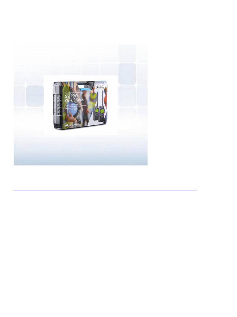 5281 Midland G9 Pro 2er Kofferset PMR446 Schwarz | PDF