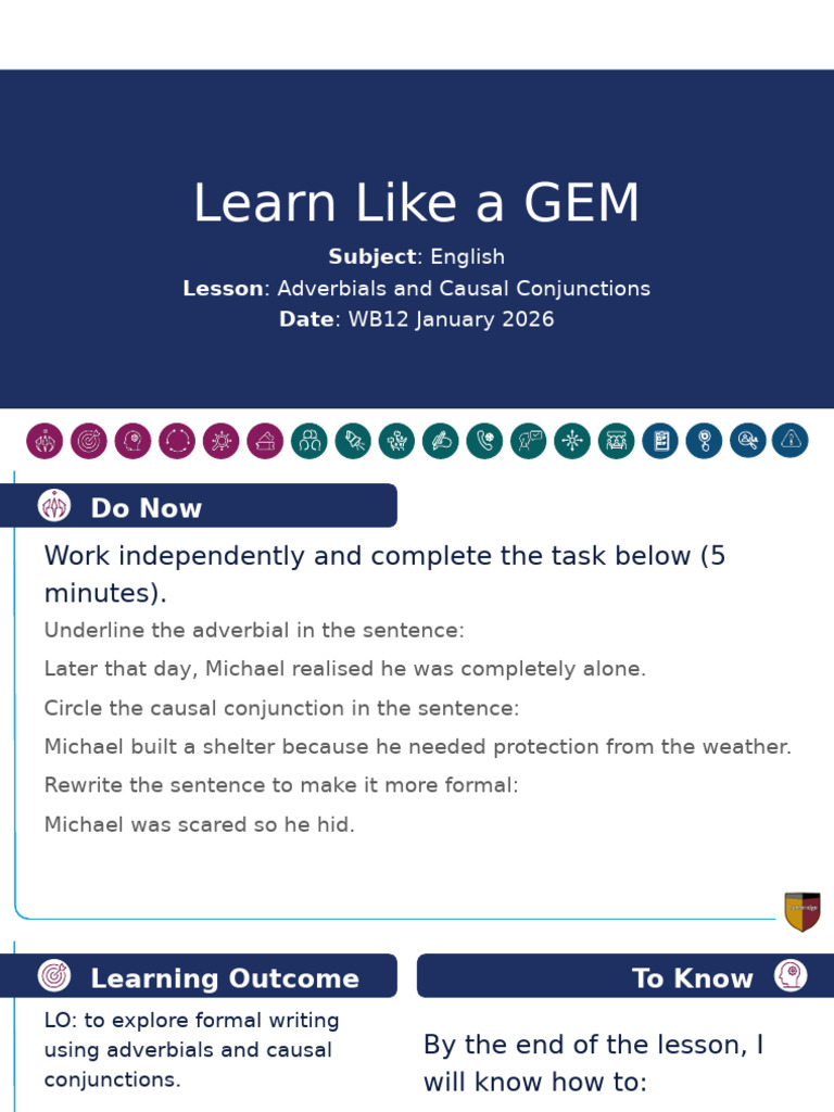 Mastering Adverbials & Causal Conjunctions | PDF | Grammar | Syntax