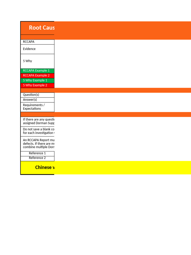 RCCAPA Report Guidelines and Examples | PDF