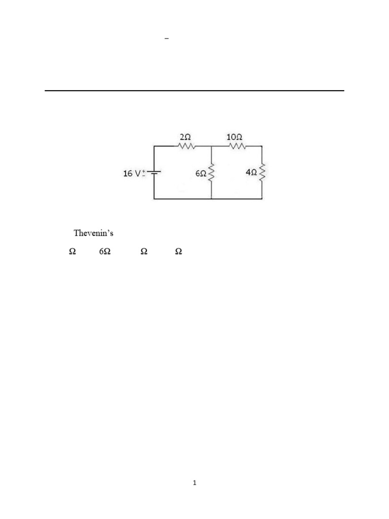 Electric Circuit Theory Theorems Activity | PDF