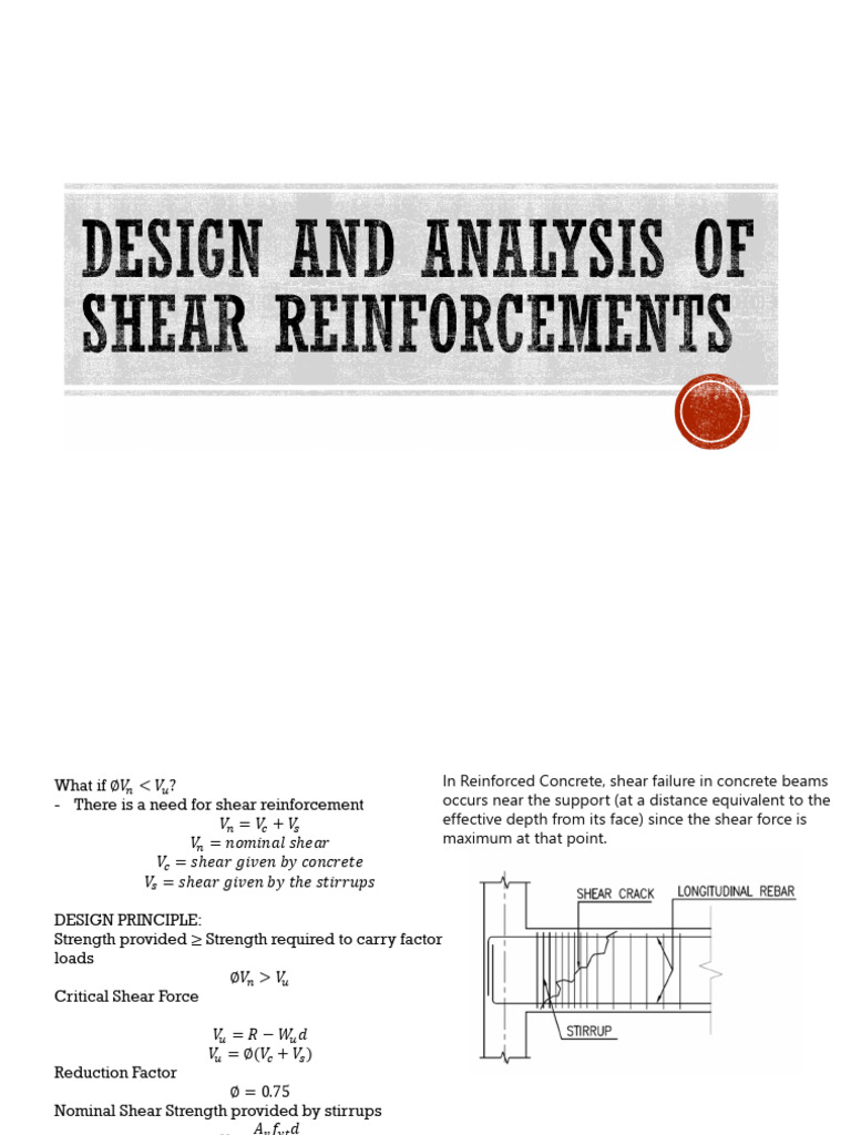 Shear Reinforcement Design in Concrete | PDF | Concrete | Bending