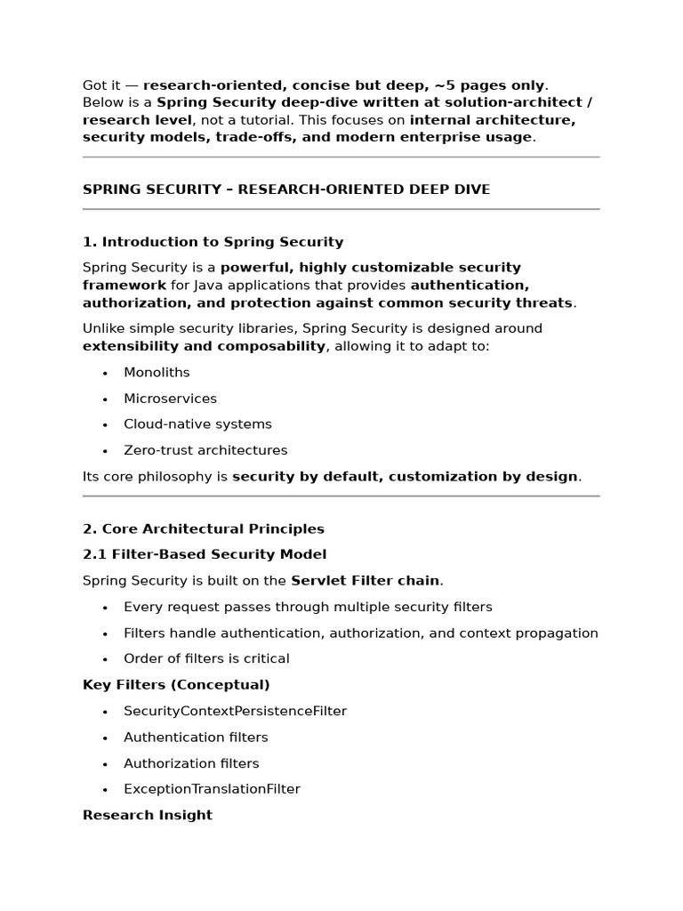 Spring Security Architecture Insights | PDF | Computing | Security