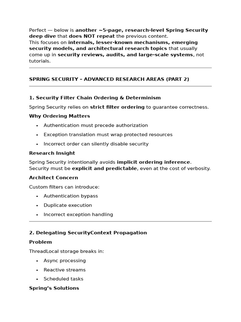 Spring Security - Advanced Research Areas (Part 2) | PDF | Computing ...