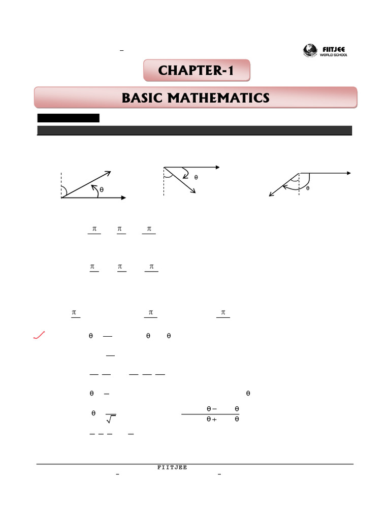 01 - Basic Mathematics - WB (24 To 36) | PDF | Acceleration ...