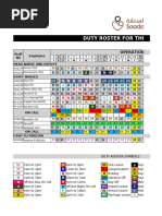 Hospital Staff Duty Roster Overview | PDF
