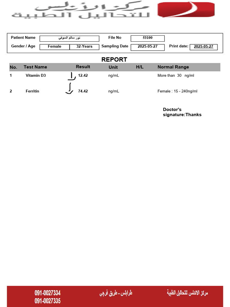 Hematology and Vitamin D3 Report | PDF | White Blood Cell | Blood Cell