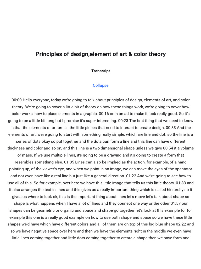 Design Principles & Color Theory Guide | PDF | Cyan | Vision