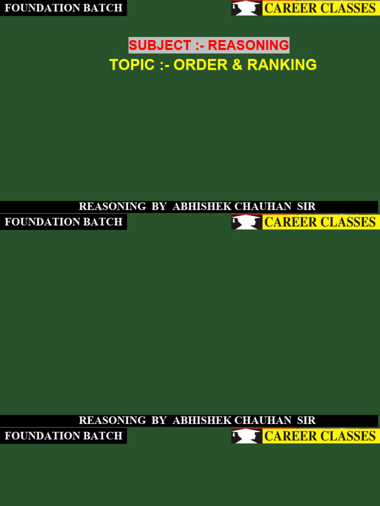 Order and Ranking | PDF