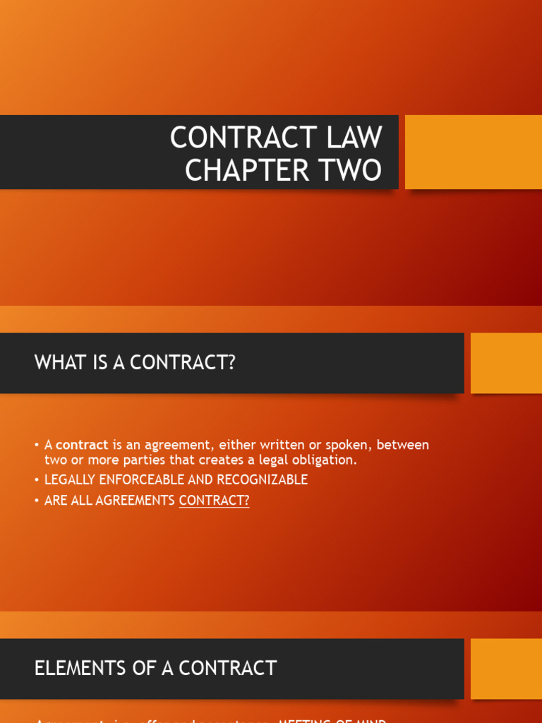 Understanding Contract Law Basics | PDF | Misrepresentation | Offer And ...