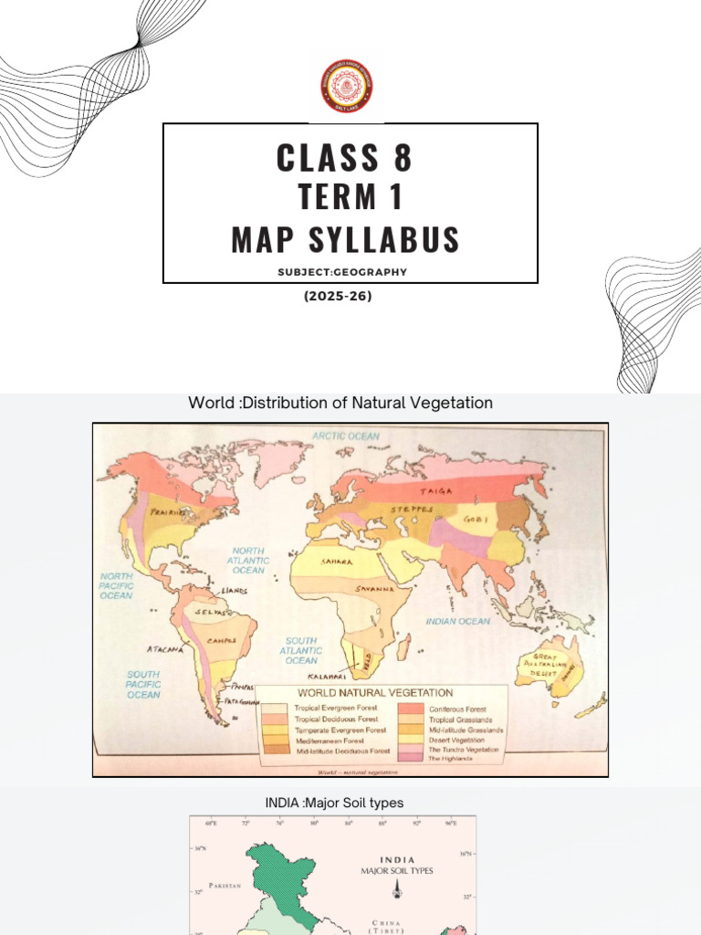 Class 8 Term 1 Maps (2025-26) | PDF