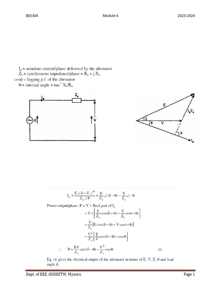 Synchronous Generator Performance Analysis | PDF | Electric Generator ...