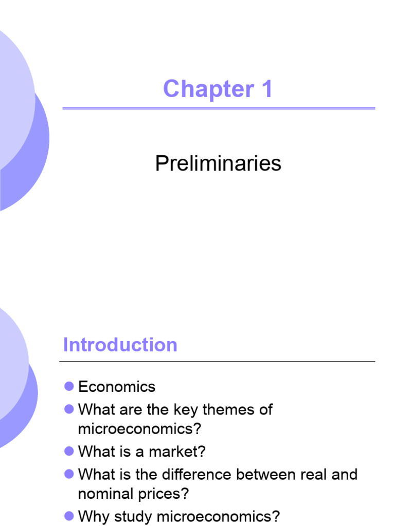 Introduction to Microeconomics Concepts | PDF | Microeconomics | Market ...