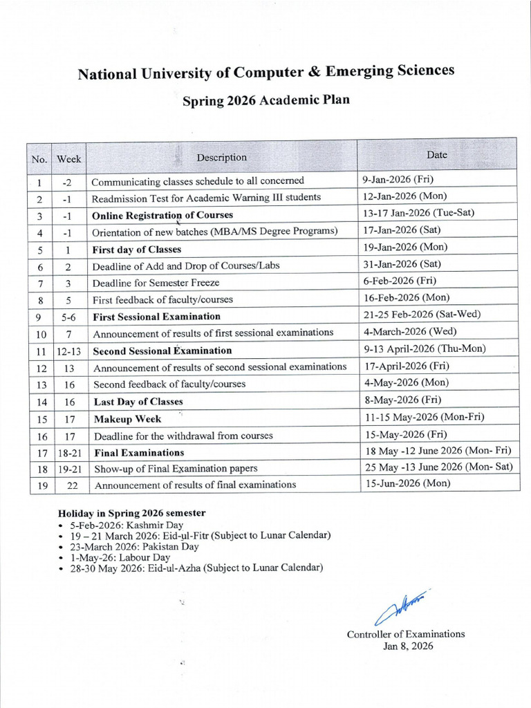 SP-2026 Academic Plan - 260109 - 123709 | PDF