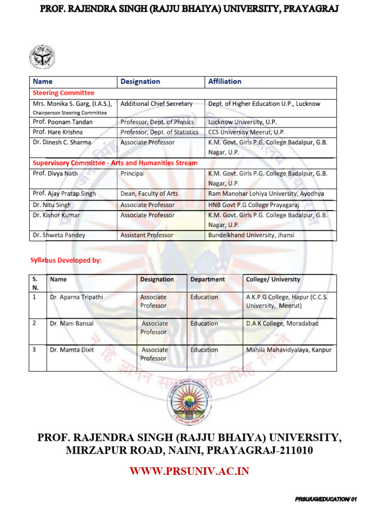U.P. State Universities Education Syllabus | PDF | Western Philosophy ...