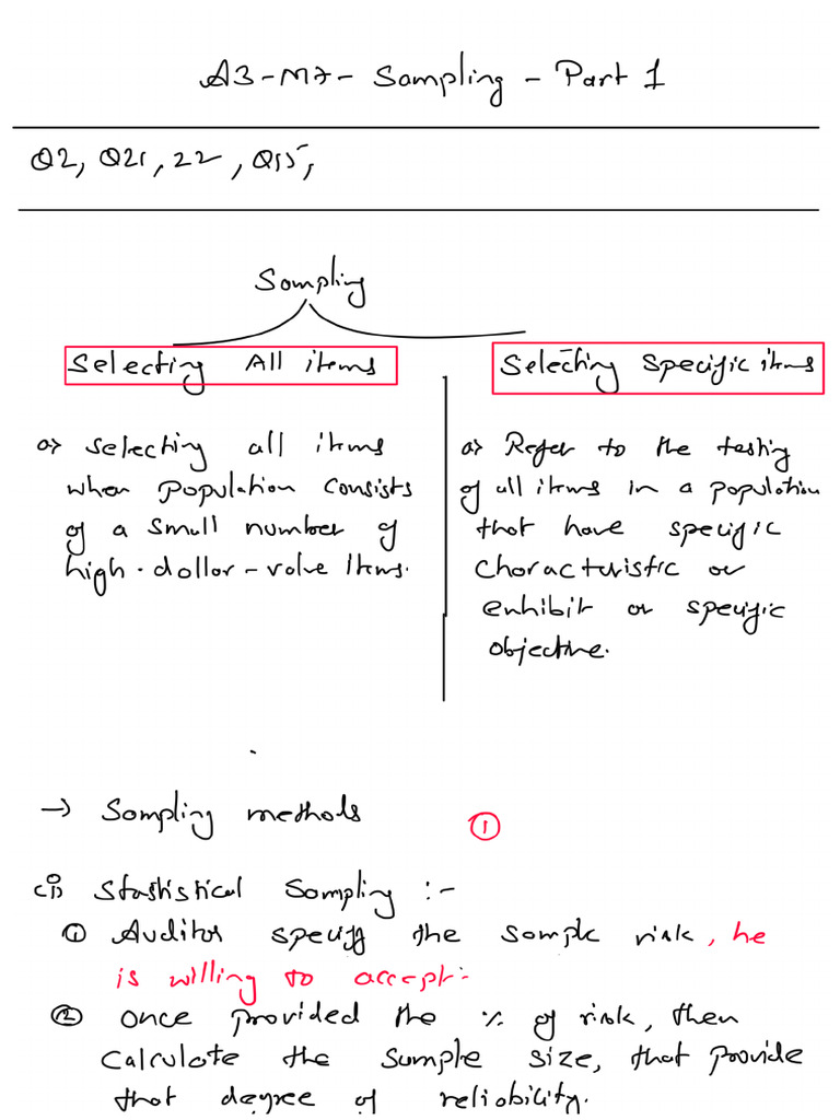 A3 M7 Sampling Part 1 | PDF