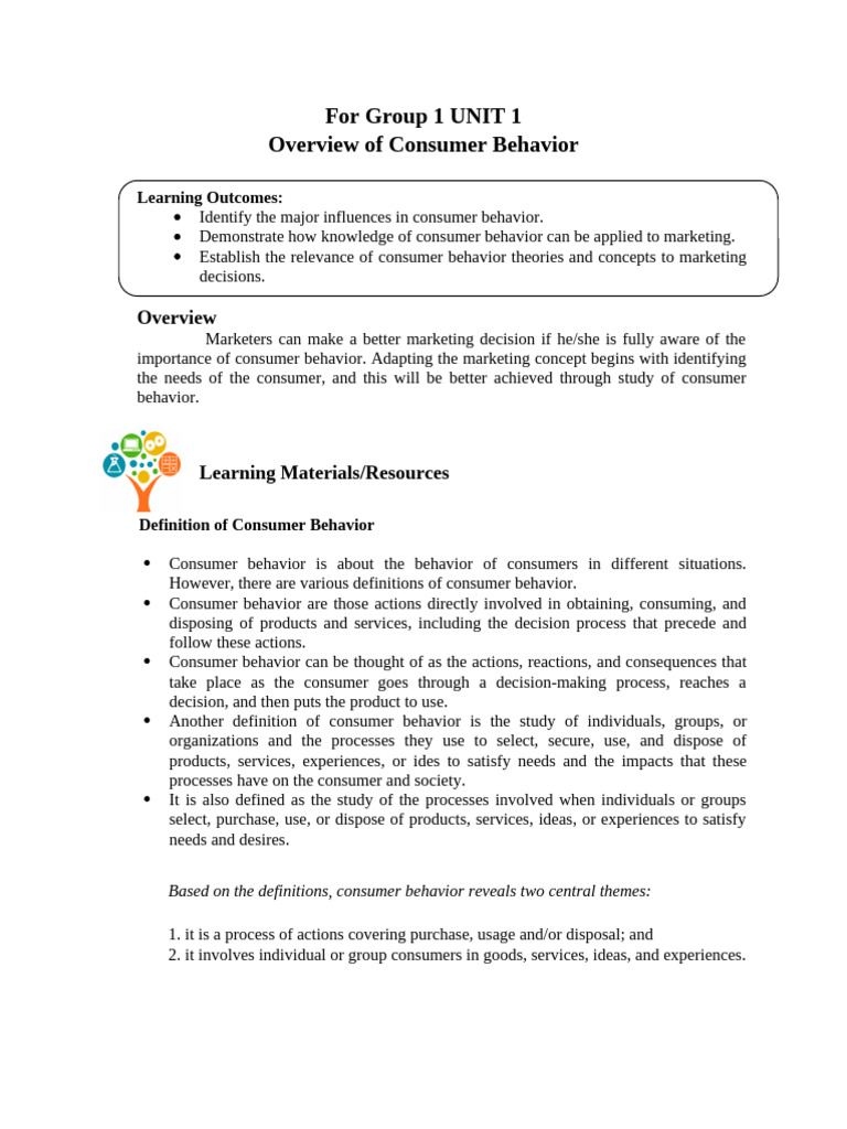 Understanding Consumer Behavior in Marketing | PDF | Behavior ...