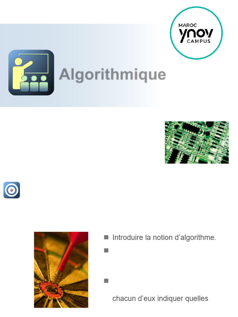Introduction à l'algorithmique et variables | PDF | Algorithmes ...