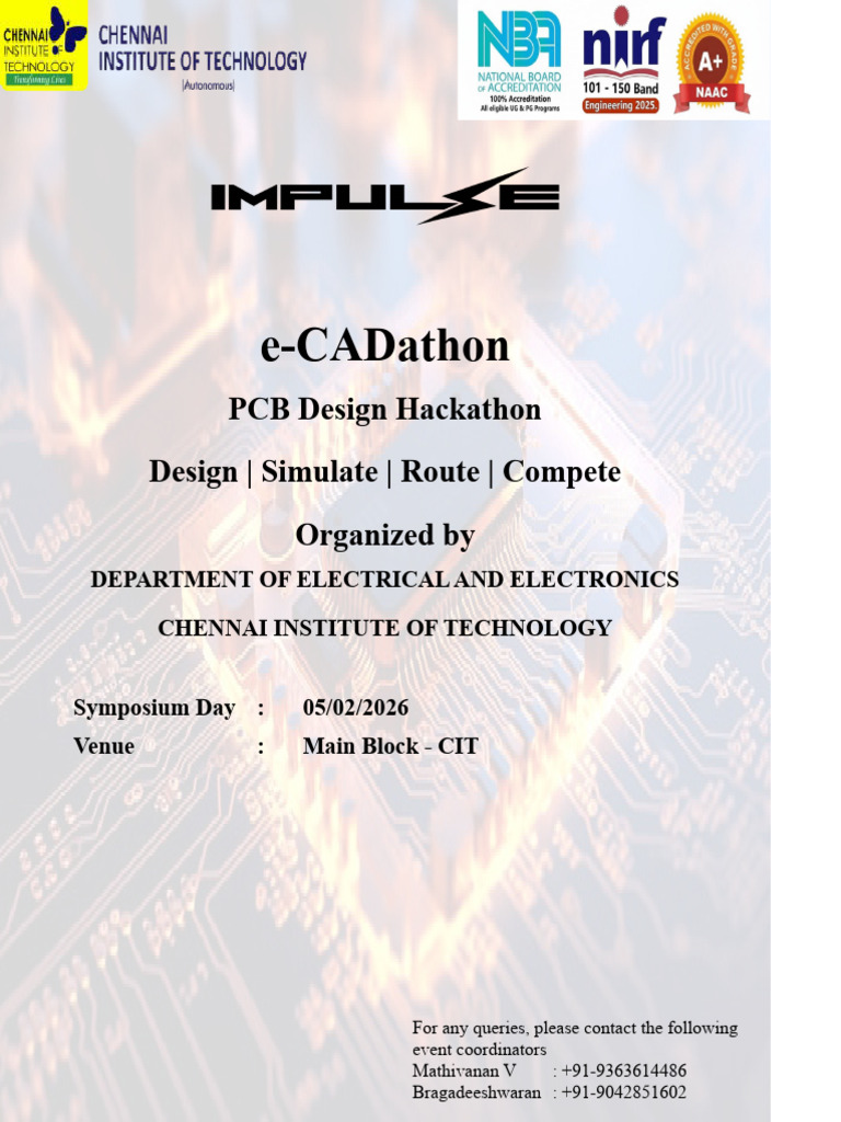 e-CADathon: PCB Design Hackathon 2026 | PDF | Electronics | Printed ...