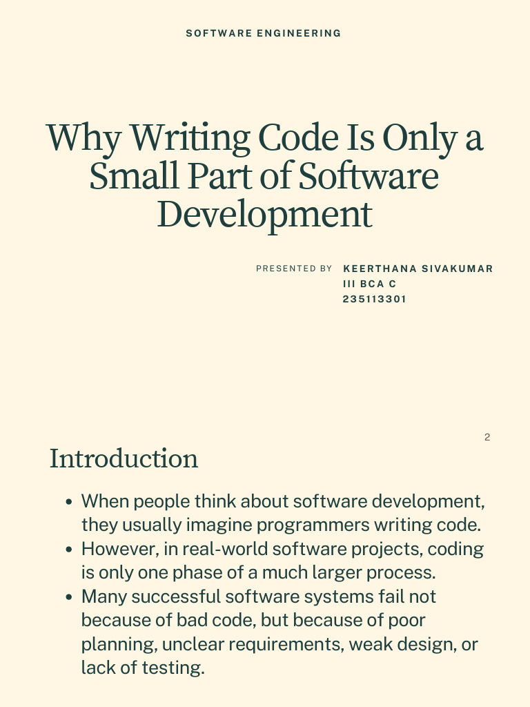 Beyond Coding in Software Development | PDF | Software Development ...