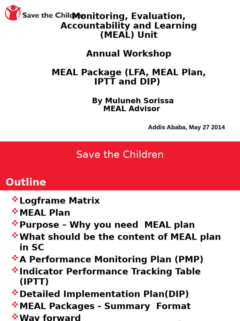 MEAL Plan Workshop Overview and Tools | PDF | Pastoralism