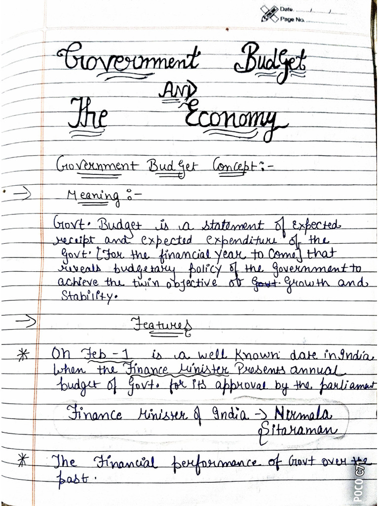CH Government Budget and The Economy | PDF
