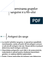 Determinarea Grupelor Sanguine Si A Rh-Ului