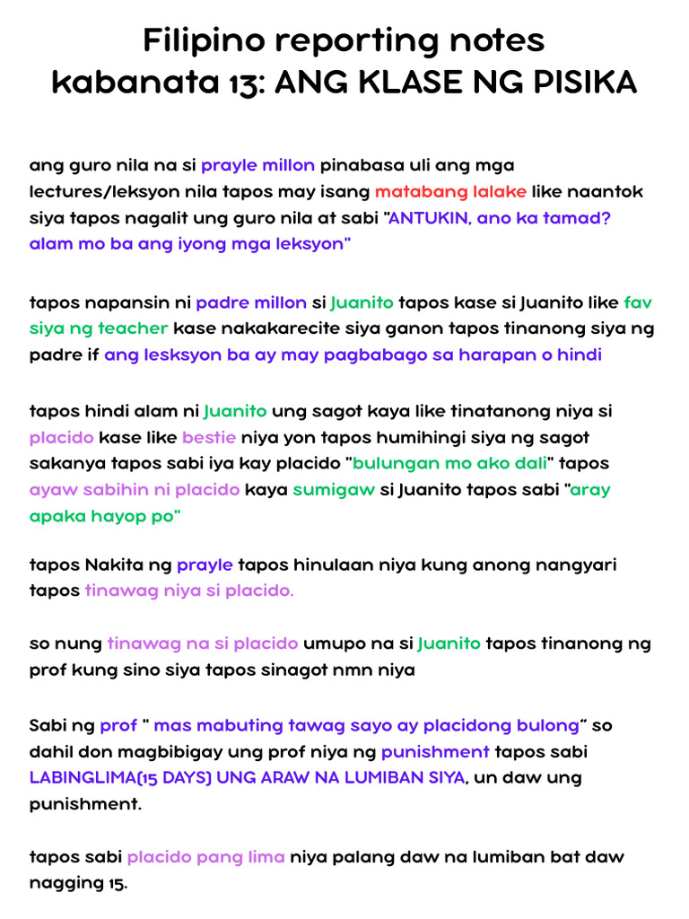Filipino-Reporting-Notes 20250920 223356 0000 | PDF