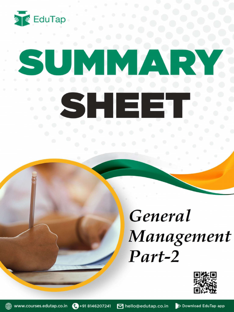 Summary Sheet 7 Lyst1714987732418 | PDF | Decision Making | Performance ...