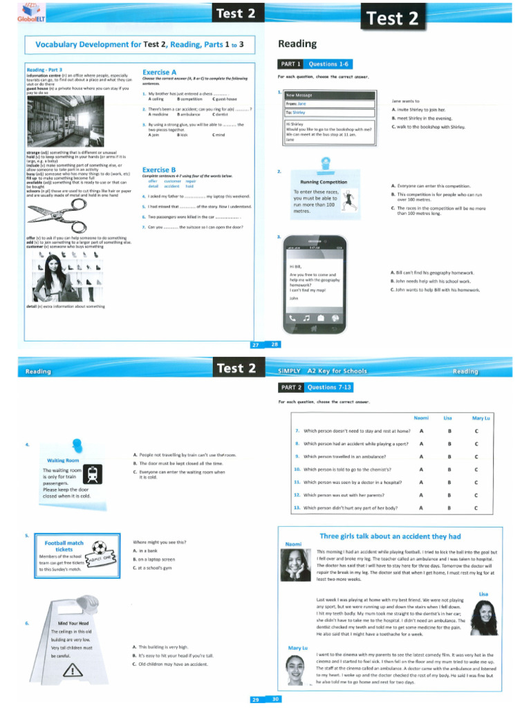 A2 Practice Test 2 | PDF
