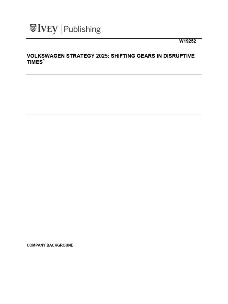 Volkswagen Strategy 2025 Overview | PDF | Volkswagen | Electric Vehicle