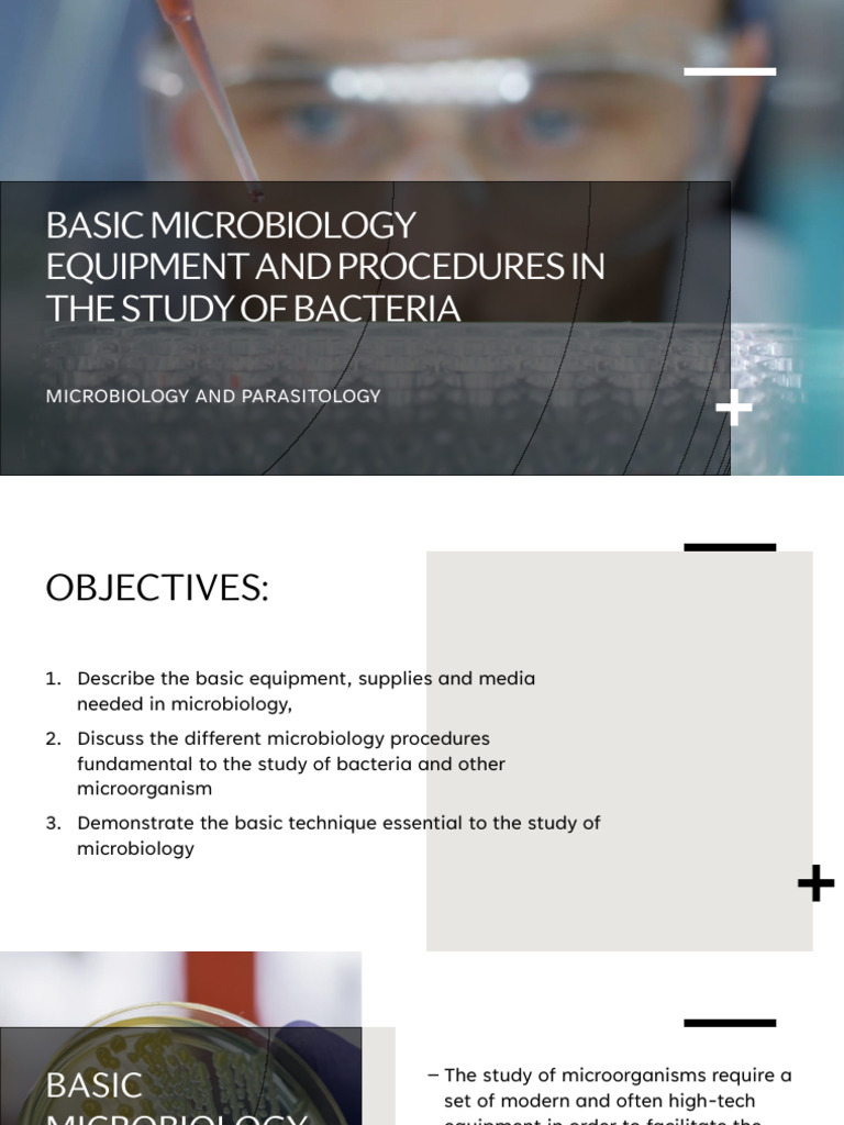 Essential Microbiology Equipment Guide | PDF | Growth Medium | Bacteria
