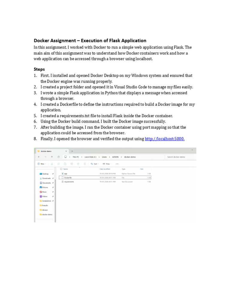 Run Flask App with Docker Tutorial | PDF