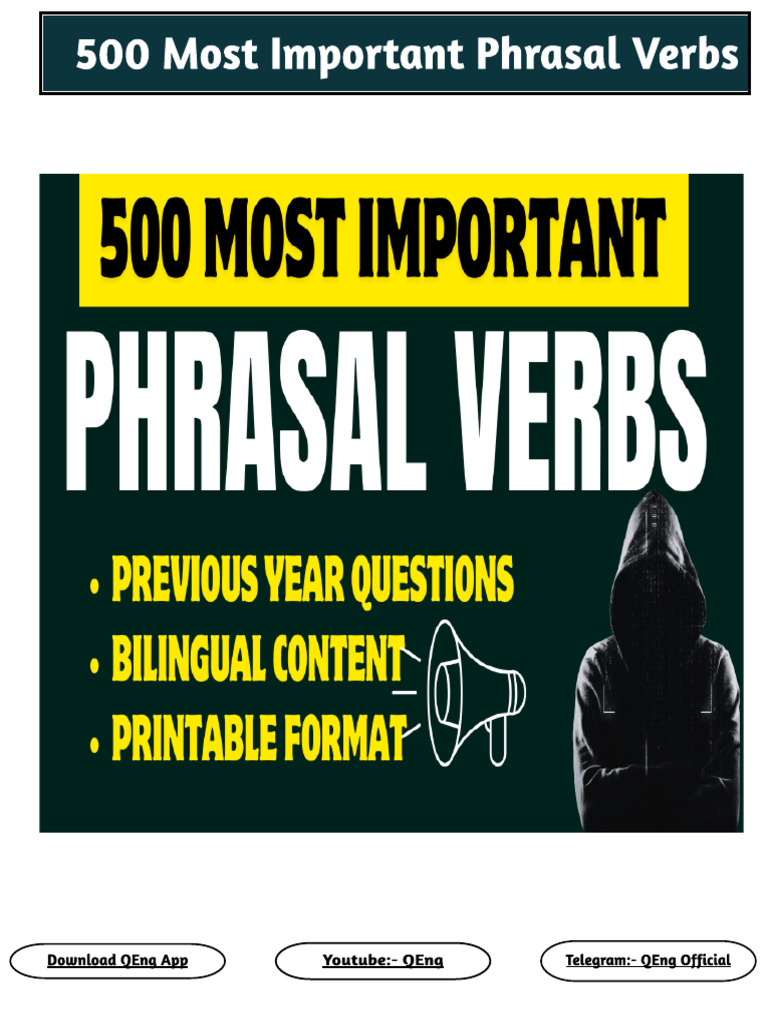Common English Phrasal Verbs Explained | PDF