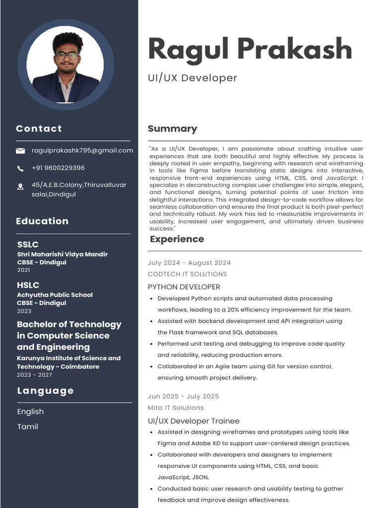 UI/UX Developer Profile and Skills | PDF | Bootstrap (Front End ...