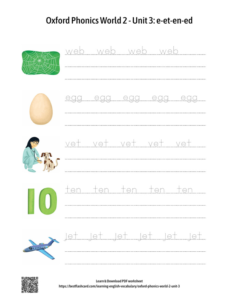 Oxford Phonics World 2: Unit 3 e-et-en-ed | PDF | Learning To Read ...