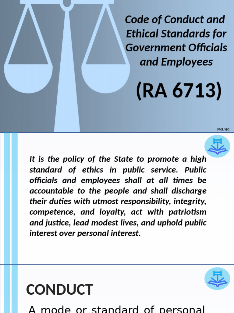 Code of Conduct for Public Officials | PDF | Employment | Morality