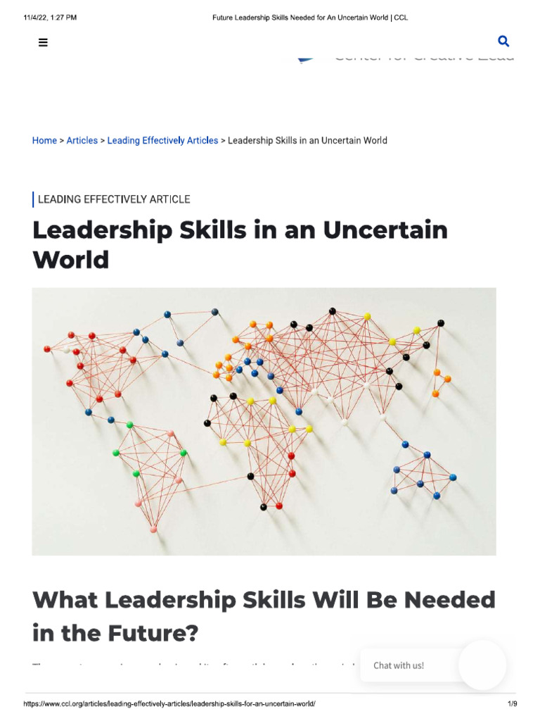 Skills For The Future of Leadership | PDF