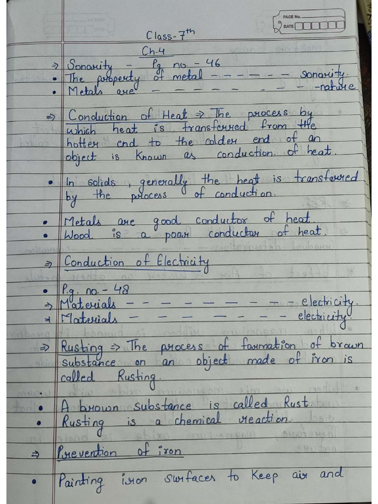Science Class 7 Chapter-4 Notes | PDF