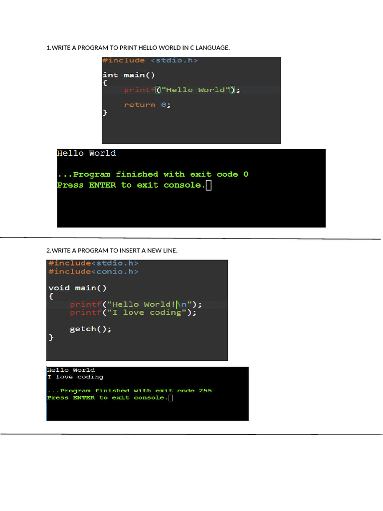 C Programming Basics: Key Examples | PDF